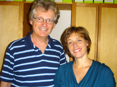 Agnes Palmisano und Gerhard Blaboll beim Radiointerview