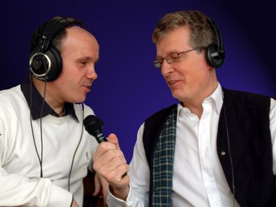 Manfred Schiebel und Gerhard Blaboll beim Radiointerview
