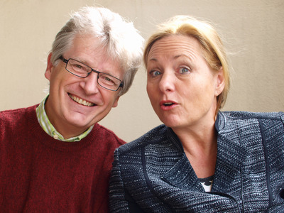 Dagmar Schellenberger (Operettenspiele Mörbisch) und Gerhard Blaboll beim Radiointerview