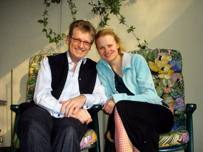 Bernadette Abendstein und Gerhard Blaboll beim Radiointerview