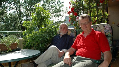 Kurt Freundlinger und Gerhard Blaboll beim Radiointerview