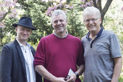 Peter Edelmann und Gernot Kranner und Gerhard Blaboll beim Radiointerview