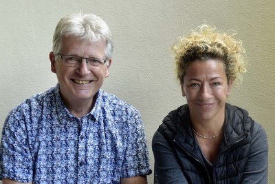 Carolin Pienkos und Gerhard Blaboll beim Radiointerview