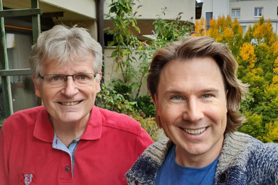 Gernot Haas und Gerhard Blaboll beim Radiointerview