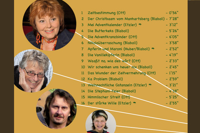 Weihnachtssendung (Elfriede Ott, Gerhard Blaboll u.a.) und Gerhard Blaboll beim Radiointerview