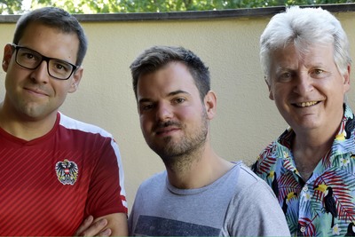 Flo & Wisch und Gerhard Blaboll beim Radiointerview