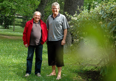 Gerhard Lang und Gerhard Blaboll beim Radiointerview